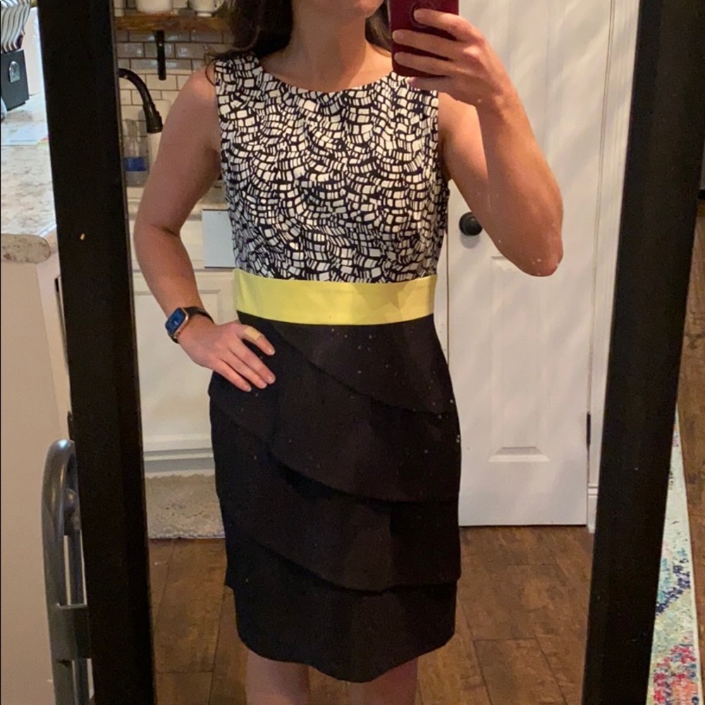 Black and yellow dress